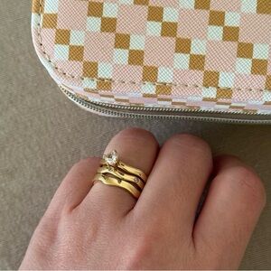Goldtone 3-piece ring set